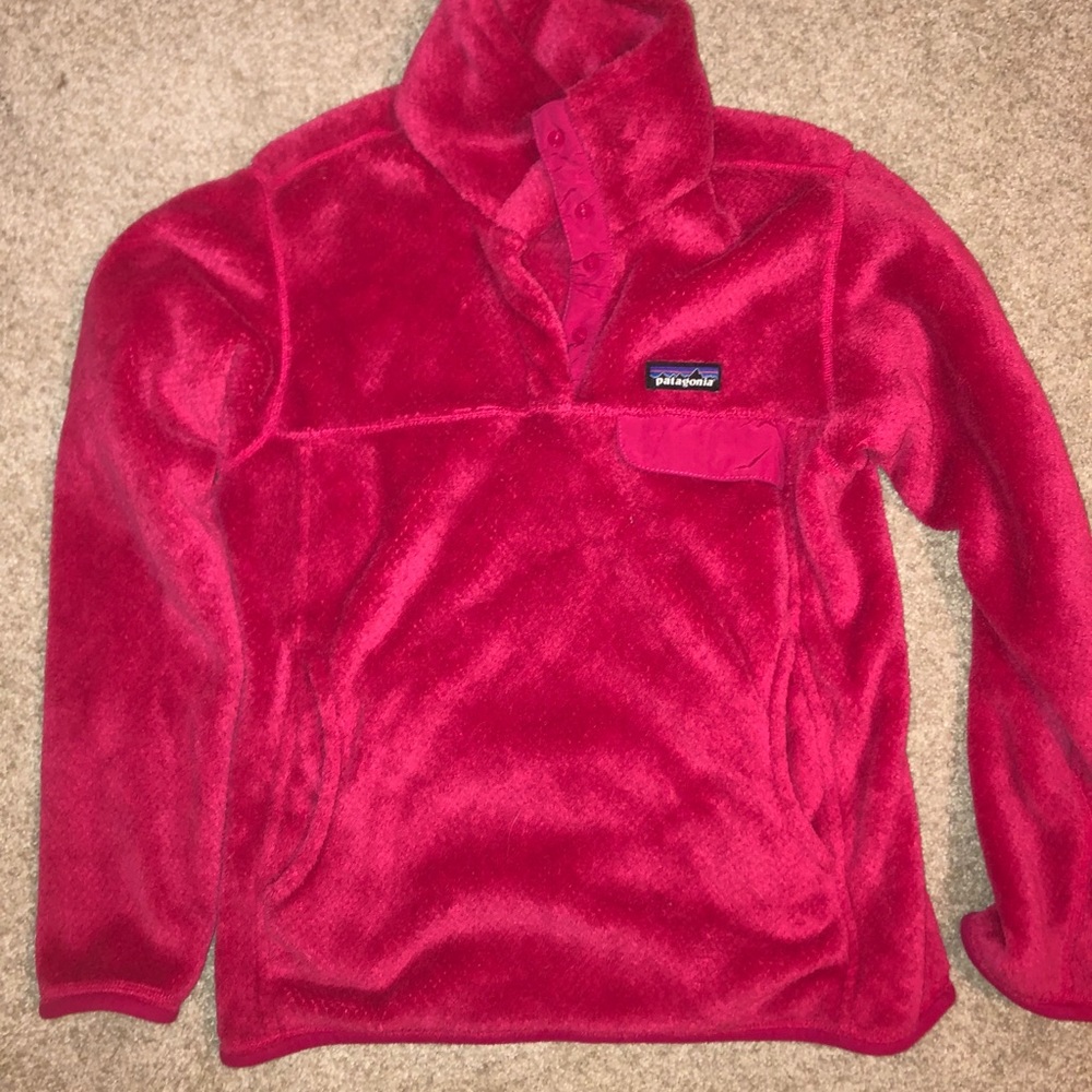 pink patigonia pullover